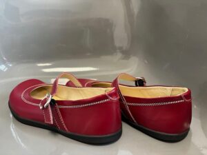 Bordeaux Ballerinas leder geschlossen